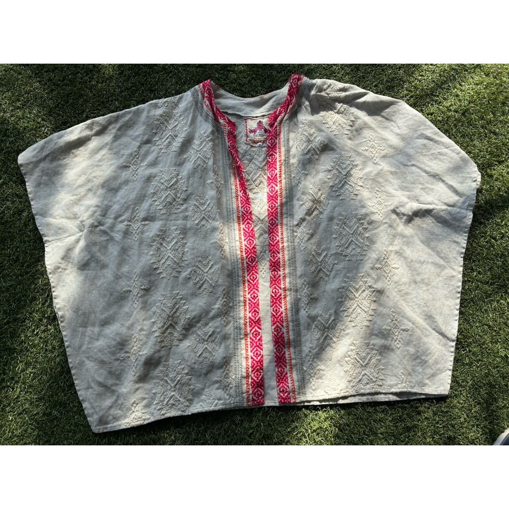 Joy Love Light‎ JW Johnny Was Los Angeles White Medium  100% Linen Embroidered - Picture 2 of 8